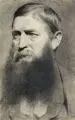Robert Sterl, Bildnis eines bärtigen Herren (Studienblatt), 1884, Kohlestiftzeichnung und Wasserfarben (Spritztechnik) auf kräftigem, gelblichen Velin
