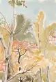 Erhard Hippold, Herbst, Aquarell über Graphit