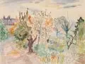 Erhard Hippold, Herbst, 1948, Aquarell über Graphit