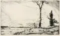Walter Kühne, Sechs Landschaftsdarstellungen, Um 1910, Radierungen zum Teil mit Tonplatte, Farbradierung und Farbaquatintaradierung