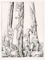 Johannes Wüsten, Holzfäller, 1929, Radierung und Kupferstich auf Bütten