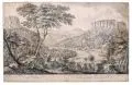 Johann Alexander Thiele, Prospect der Chur Sächsischen Berg-Vestung Königstein, 1726, Radierung auf Bütten