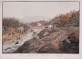 Daniel Berger, Das Prellerische Hüttenwerk in Schlesien, 1810, Altkolorierte Umrißradierung