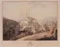 Carl August Wizani, Weesenstein, Um 1800, Radierung, koloriert, auf kräftigem Papier