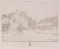Nieder-Lauterstein im Sächsischen Erzgebirge by Johann Friedrich Wizani, Um 1810, Umrißradierung auf Bütten, sold Jun 2014