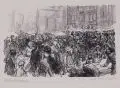 Max Liebermann, Markt, Um 1920, Holzschnitt auf China