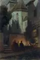 Paul Hey, Abendlicher Umtrunk, 1929, Öl auf Leinwand