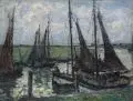 Eugen Reich-Münsterberg, Krabbenfischer an der Unterelbe, Öl auf Leinwand