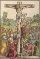 Hans Leonhard Schäufelein, Hans Schäufelein, Kreuzigung Christi, Vor 1507, Holzschnitt, altkoloriert