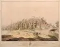 Lichtenwalde ohnweit Chemnitz im Sächsischen Erzgebürge by Johann Friedrich Wizani, Um 1800, Altkolorierte Umrißradierung, sold Mar 2014