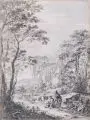 Jan Dircksz Both, Landschaft mit Ochsenkarren, Um 1640, Radierung