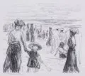 Max Liebermann, Sonntagnachmittag am Strand