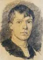 Ulrich von Schönberg, nach Hans Holbein d. J., Drei Herrenbildnisse. Spätes 19. Jh, Kohlezeichnungen und eine Graphitzeichnung auf braunem Maschinenbütten