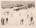 Paul Paeschke, Skivergnügen. Ohne Jahr, Kaltnadelradierung auf dünnem Karton