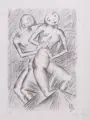 Milly Steger, Zwei weibliche Akte. Ohne Jahr, Lithographie auf Bütten