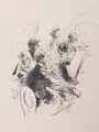 Robert Sterl, Sinfonie Volbach, 1928, Lithographie auf gelblichem Hollandbütten