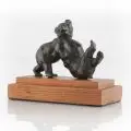 Max Hermann Fritz, Zwei spielende Bärenjungen, Um 1930, Bronze, braun patiniert