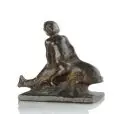 Peter Pöppelmann, Delphin reitender Putto. 1. H. 20. Jh, Bronze, gegossen, bräunlich patiniert