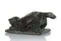 Etha Richter, Fauchende Katze. Ohne Jahr, Bronze, schwarzbraun patiniert