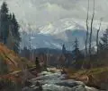 Georg Wichmann, Gebirgsfluß im Riesengebirge an der oberen Kochel, Um 1940, Öl auf Sperrholz