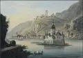 Johann Jacob Tanner, Die Pfalz und Caub, Kolorierte Umrißradierungen mit Aquatinta