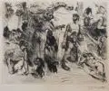 Lovis Corinth, Die Versuchung des Heiligen Antonius, 1919, Radierung auf Velin