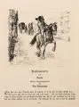 Max Liebermann, Bassompierre, Lithographien auf einem mittig gefalteten Doppelbogen mit dem dazugehörigen illustrierten Prosatext