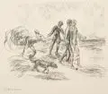 Max Liebermann, Die Wanderung, 1917, Lithographie