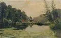 Otto Serner, Sommerliche Teichlandschaft mit Seerosen. Ohne Jahr, Öl auf Leinwand