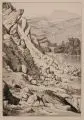 Max Klinger, Der Bergsturz, 1881, Radierung