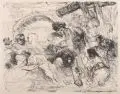 Lovis Corinth, Kreuztragung I, 1916, Lithographie auf "van Geldern"-Bütten