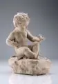 Rudolph Hölbe, Der erste Kampf um's Dasein, Um 1900, Gips, beigefarben gefaßt