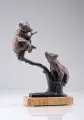 Kurt Tausch, Zwei spielende Bären. 1. H. 20. Jh, Bronze, schwarzbraun patiniert
