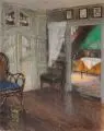 Wilhelm Claudius, Interieur (Blick zur Treppe). Wohl 1. Viertel 20. Jh