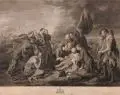 Theodor Falckeysen, The death of General Wolfe, 1789, Kupferstich auf Kupferdruckpapier nach einem Gemälde von B