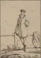 Johann Andreas Boerner, Entwurf einer maennlichen Nationaltracht, 1809, Federzeichnung auf dünnem Bütten