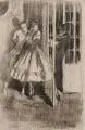 Ferdinand Dorsch, Unerwarteter Besuch. 1. Viertel 20. Jh, Kohlezeichnung