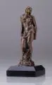 August Schreitmüller, August Schreitmüller, Umbrandet (Weiblicher Akt mit Tuch). Wohl um 1910, Bronze, braun patiniert