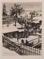 Richard Müller, Schneelandschaft, 1921, Radierung mit Tonplatte
