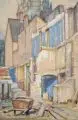 Hans Hartig, Ruinen beim Stadthaus - Berlin, 1931, Gouache, Tempera und farbige Pastellkreide über Blei
