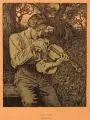 Hans Thoma, Der Geiger, 1895, Farblithographie