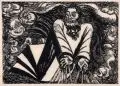 Ernst Barlach, Der erste Tag, 1922, Holzschnitt auf Japan