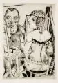 Max Beckmann, Garderobe, 1921, Kaltnadel auf Papier
