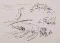 Max Pechstein, Einholen des Bootes, 1919, Lithographie (Umdruckverfahren) auf holzfreiem Bütten