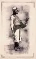 Leonhard Fanto, Arabischer Wasserträger / Arabischer Wasserträger. 1. Viertel 20. Jh, Farbholzschnitte auf Japan bzw. dünnem Bütten