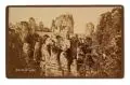 Hermann Krone, Basteibrücke, Albuminabzug, auf mittelbraunem Trägerkarton mit geprägtem Atelierstempel "Photographie u