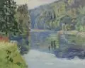 Otto Altenkirch, An der Mulde bei Siebenlehn im Herbst, 1944, Öl auf Leinwand
