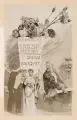 Max Klinger, Menu zum XVII. Kongress der Association Litteraire, 1895, Aquatintaradierung auf China, auf Kupferdruckpapier aufgewalzt