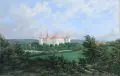 Friedrich Ludwig Lehmann, (zugeschr.), Moritzburg. 1. H. 19. Jh, Gouache, partiell eiweißgehöht