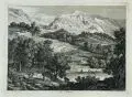 Joseph Anton Koch, La Cervara, Um 1810, Radierung auf Bütten